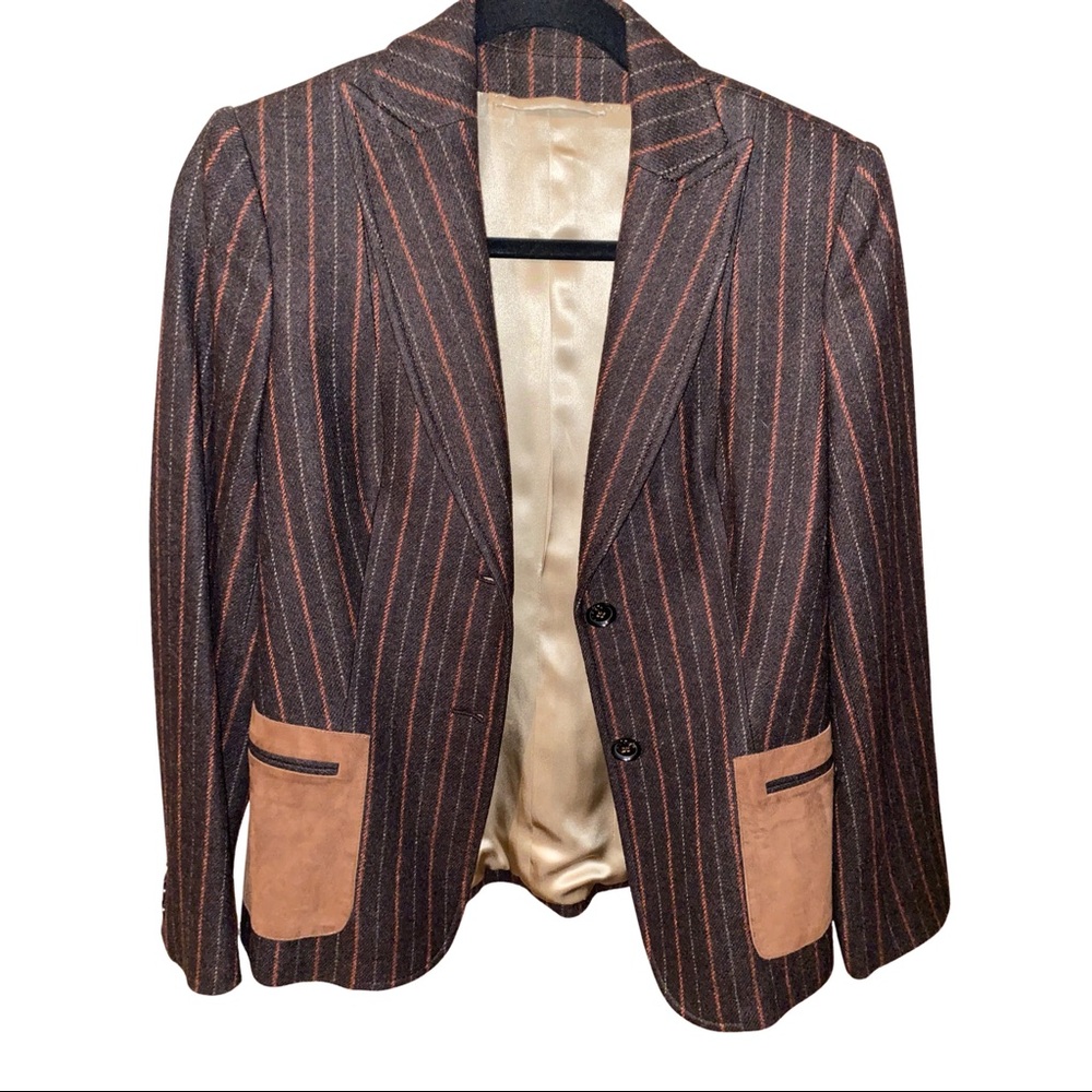 Vintage Kiton Blazer Made of Lana Wool & Cashmere with Suede Pockets.